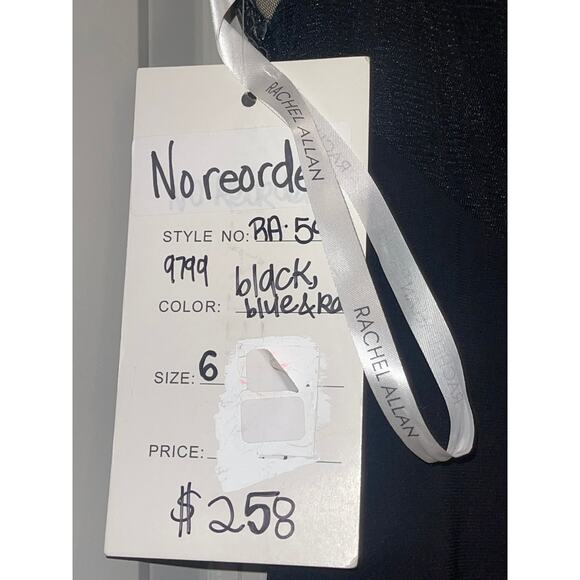 Rachel Allan Semi Sheer Sequin Beaded Homecoming Party Sheath Dress Size 6 Black - Picture 3 of 3